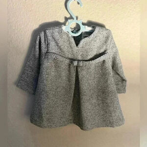 Coquelicot Dress Size 12M Posh Grey Woven Boogie Baby Fall Winter Warm Fancy